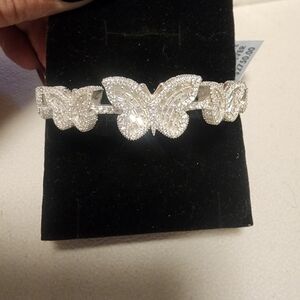 Elegant Silver Butterfly Bracelet